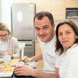 team at lunch smiling 2